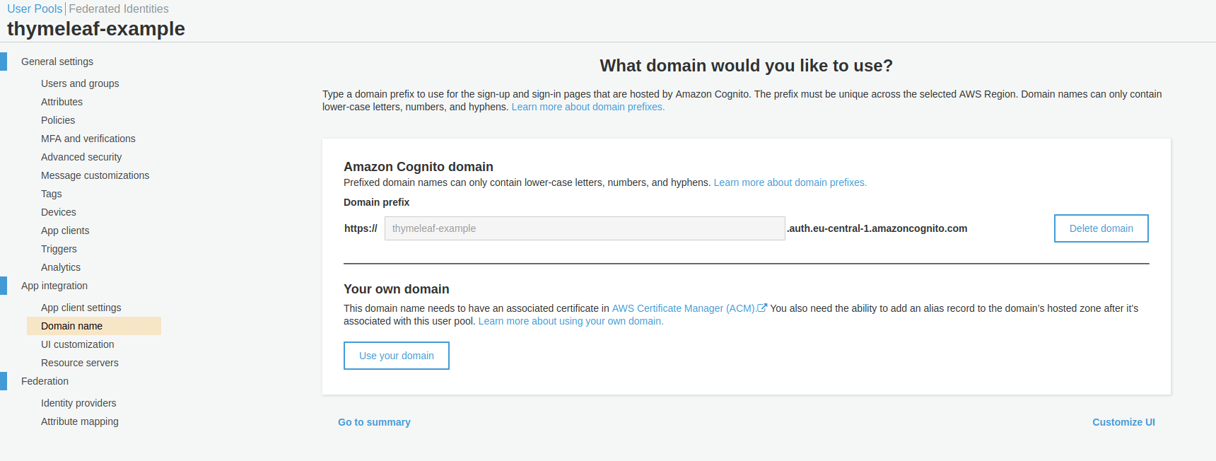 Configure AWS Domain Name