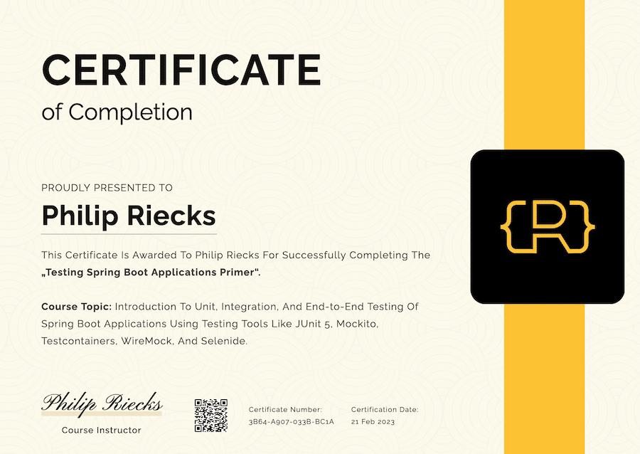 Course Completion Certificate